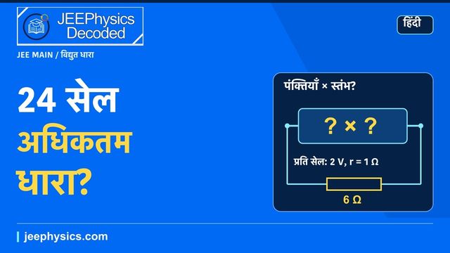 Cell grouping: rows versus columns for maximum current, Hindi lesson